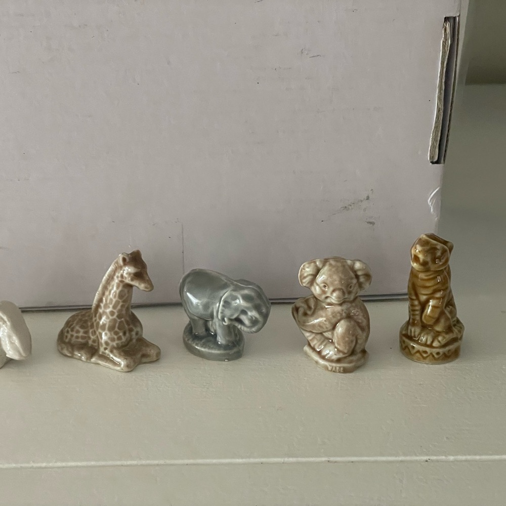 Wade Animal Figurine Set - Tan, Gray, Gold